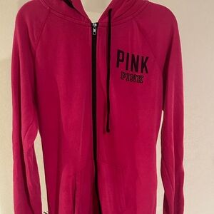 PINK Victoria's Secret Fuchsia Hoodie with Black Accents